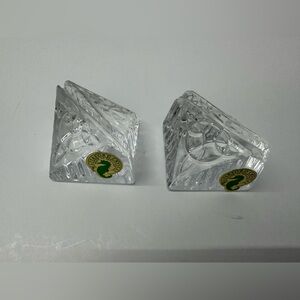 WATERFORD Crystal Fionns Knot Card Holders - Pair